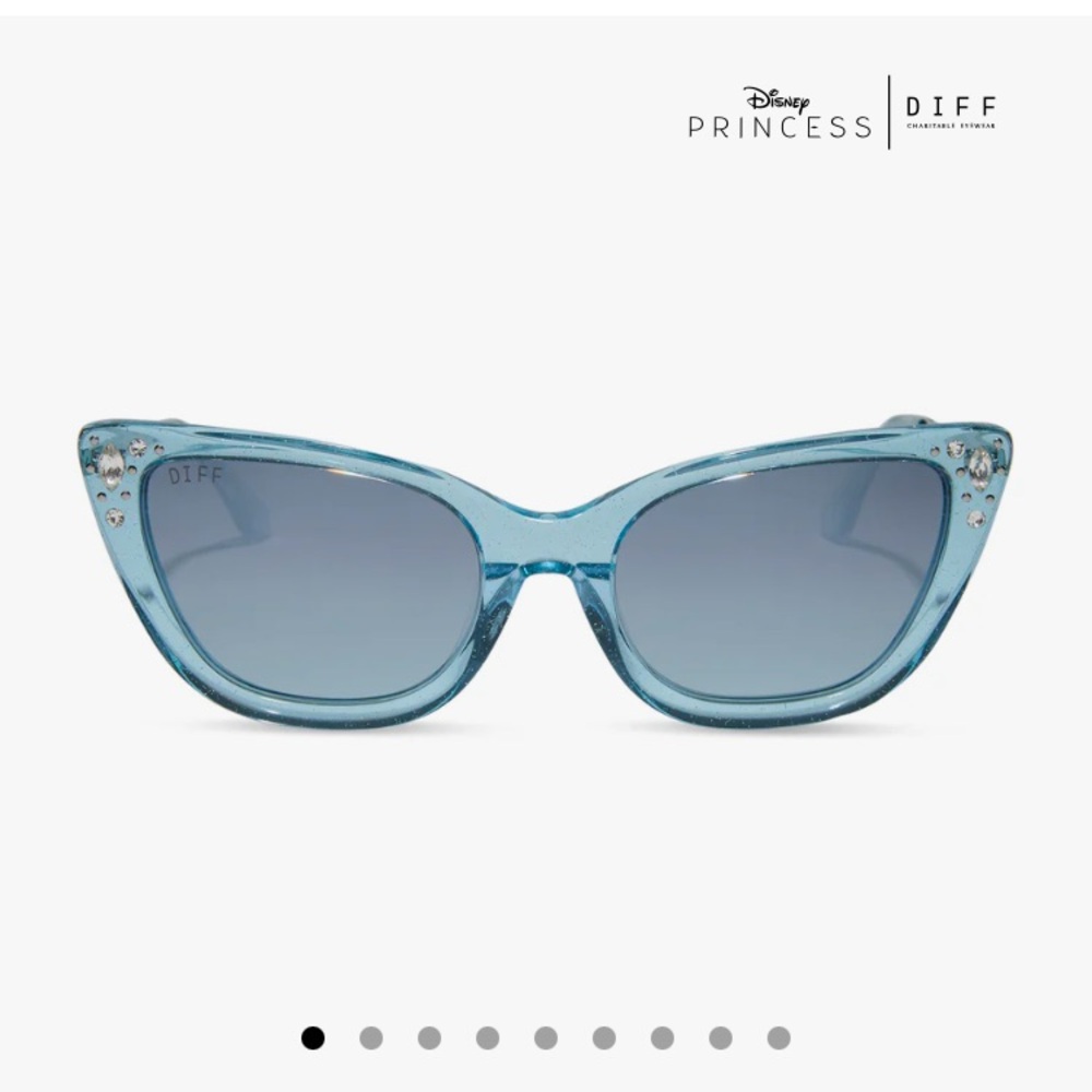 Diff Eyewear Blue Cat-Eye Sunglasses